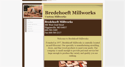 Desktop Screenshot of bredehoeftmillwork.com