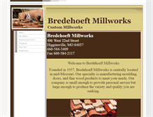 Tablet Screenshot of bredehoeftmillwork.com